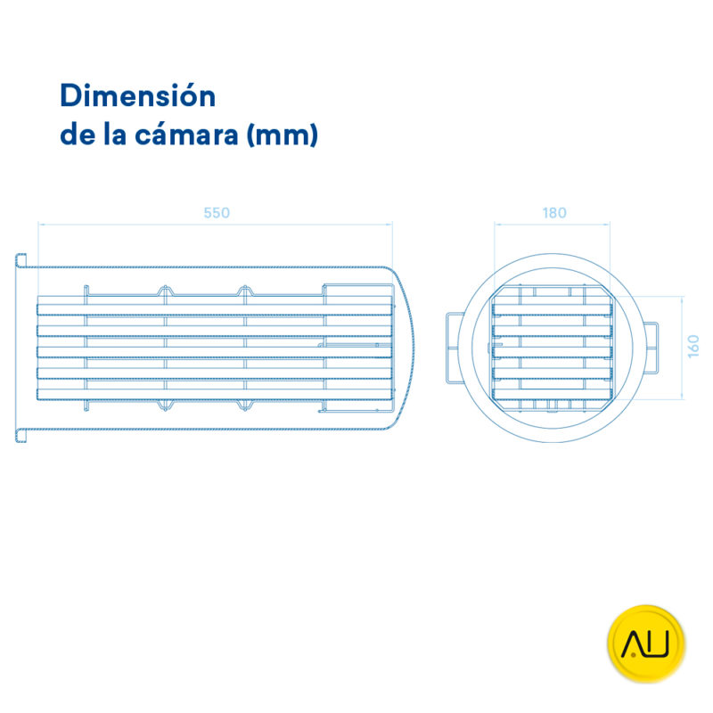 Plano dimensiones cámara autoclave Euronda EXL en venta para comprar en la tienda de Autoclav.es