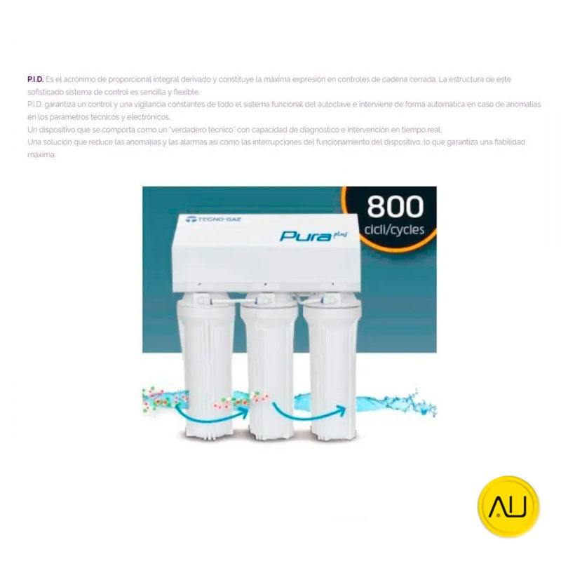 Sistema de agua Tecno-Gaz Pura Plus en venta para comprar en la tienda de Au-autoclav.es