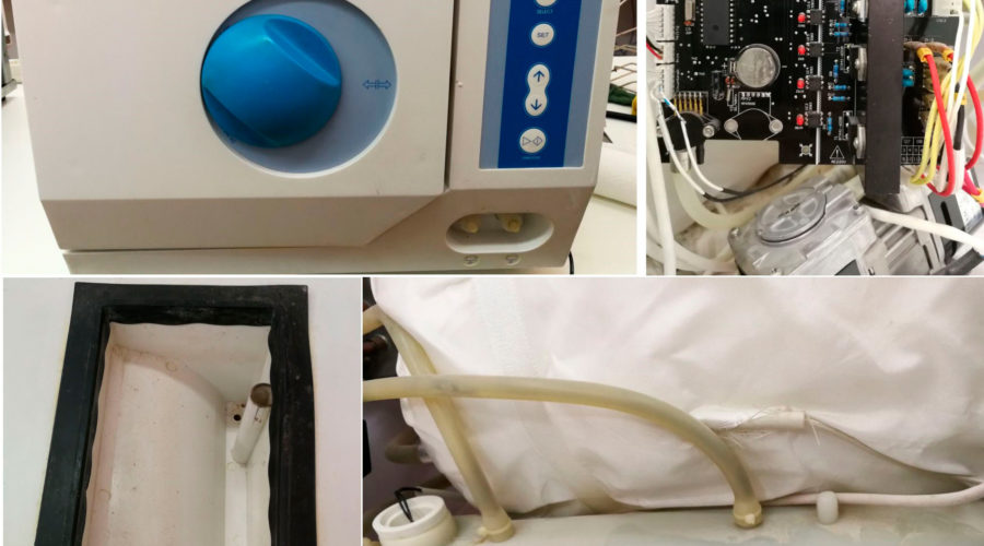 Collage piezas autoclave Evolutive Medica. Servicio Técnico multimarca reparación en Au-autoclav.es