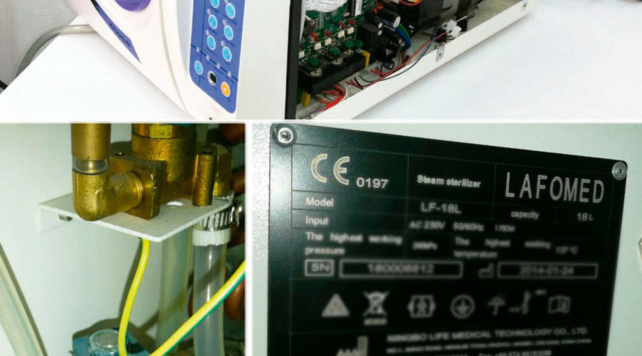 Lateral abierto y detalle autoclave Lafomed. Servicio Técnico multimarca reparación en Au-autoclav.es