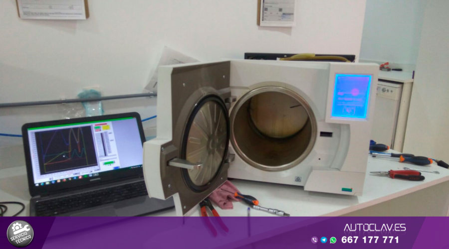 Análisis y puerta abierta autoclave Satelec Quaz. Servicio Técnico multimarca reparación en Au-autoclav.es