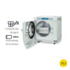 Detalles abierto autoclave Melag Vacuklav 24B+ en venta para comprar en la tienda de Au-autoclav.es