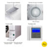 Parte detalles autoclave IcanClave D208, D212, D218, D223 y D229 en venta para comprar en la tienda de autoclav.es