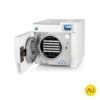 Puerta abierta perspectiva autoclave Mocom B-Futura (2022) 17l, 22l, y 28l en venta para comprar en la tienda de autoclav.es