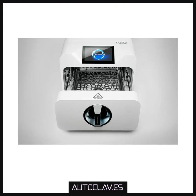 Frontal bandeja abierta autoclave Enbio Pro en venta para comprar en la tienda de Au-autoclav.es