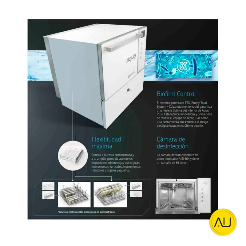 Características termodesinfectadora Tecno-Gaz Aqua Plus en venta para comprar en la tienda de Au-autoclav.es