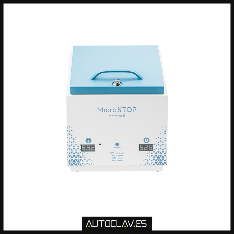 Frontal horno de calor seco MicroSTOP Optimal en venta para comprar en la tienda de Autoclav.es
