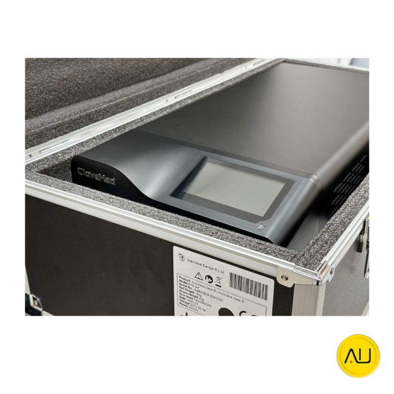 Detalle caja case tapa abierta autoclave IcanClave ClaveMed F03 Black-Negro en venta para comprar en la tienda de autoclav.es