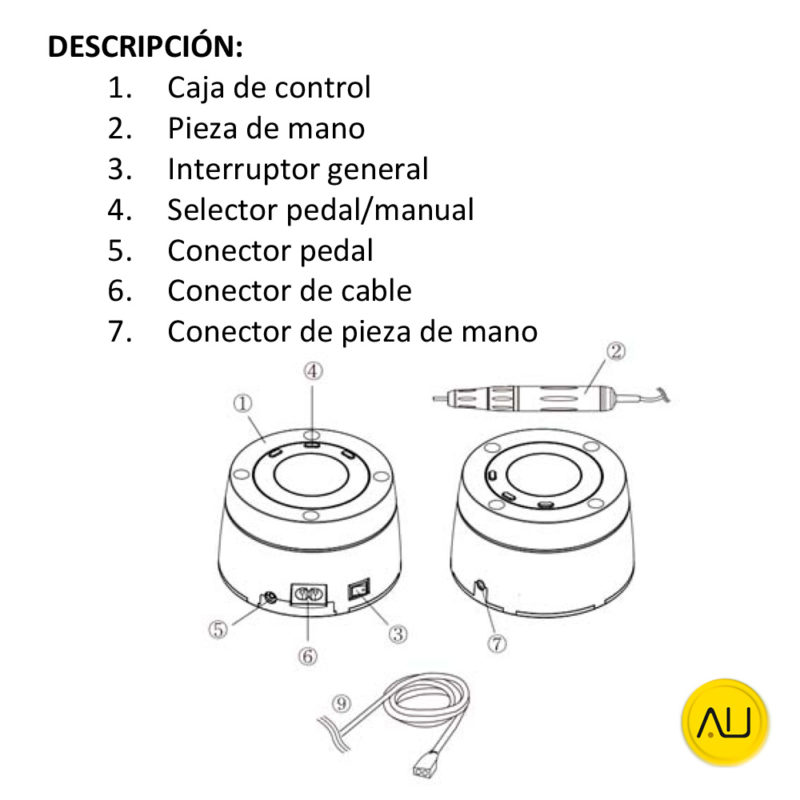 Descripción torno o micromotores Brillian 30000rpm marca Abshot Tecnics en venta para comprar en la tienda de autoclav.es