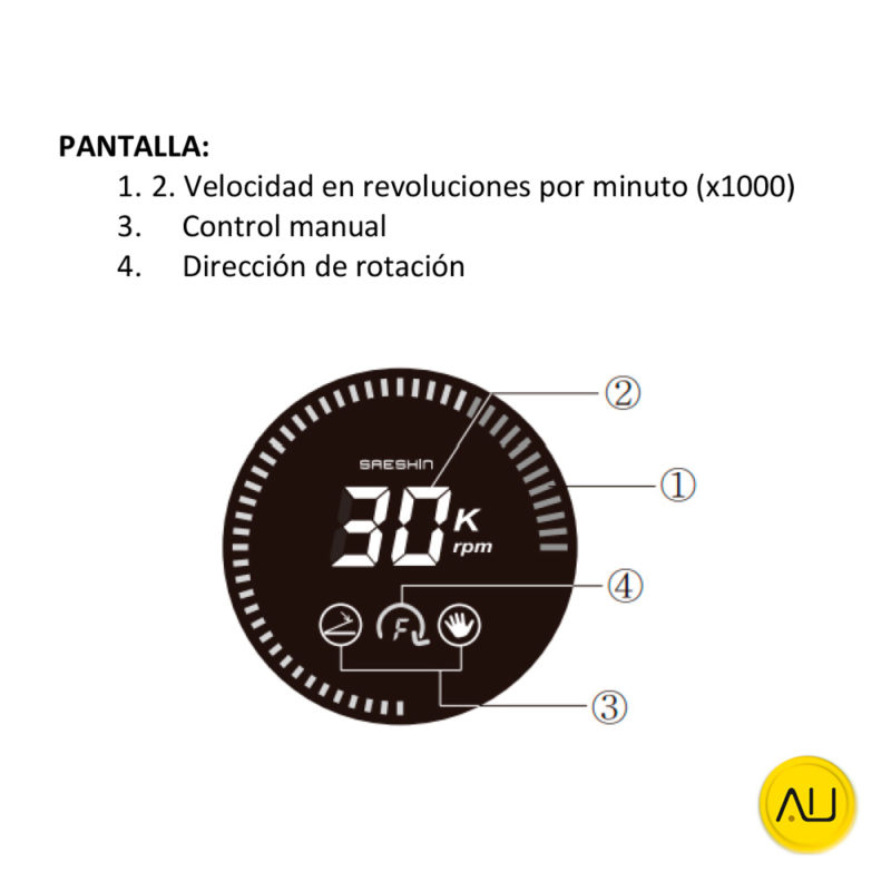 Pantalla torno o micromotores Brillian 30000rpm marca Abshot Tecnics en venta para comprar en la tienda de autoclav.es