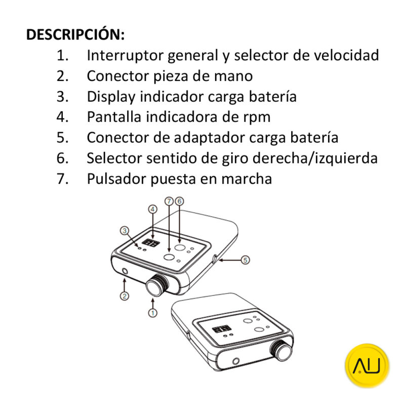 Descripción torno o micromotores Brillian B-170 marca Abshot Tecnics en venta para comprar en la tienda de autoclav.es