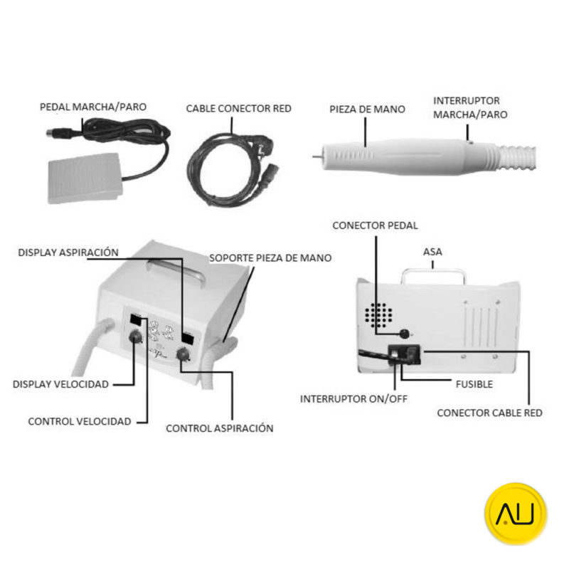 Definición artículo torno o micromotores Brillian Medipro 40000rpm marca Abshot Tecnics en venta para comprar en la tienda de autoclav.es