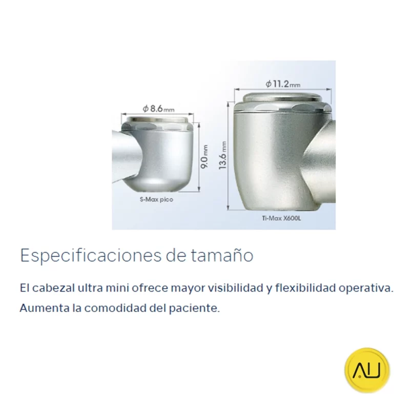 Espeficifaciones tamaño turbinas S-Max pico y pico KL de NSK en venta para comprar en la tienda de Autoclav.es