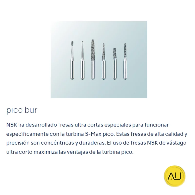 Pico bur turbinas S-Max pico y pico KL de NSK en venta para comprar en la tienda de Autoclav.es