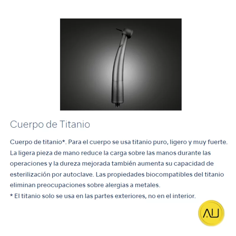 Cuerpo de titanio turbinas Ti-Max Z Micro PTL y KL de NSK en venta para comprar en la tienda de Autoclav.es